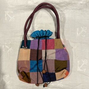 Gently Used Small Colorful Patchwork Handbag